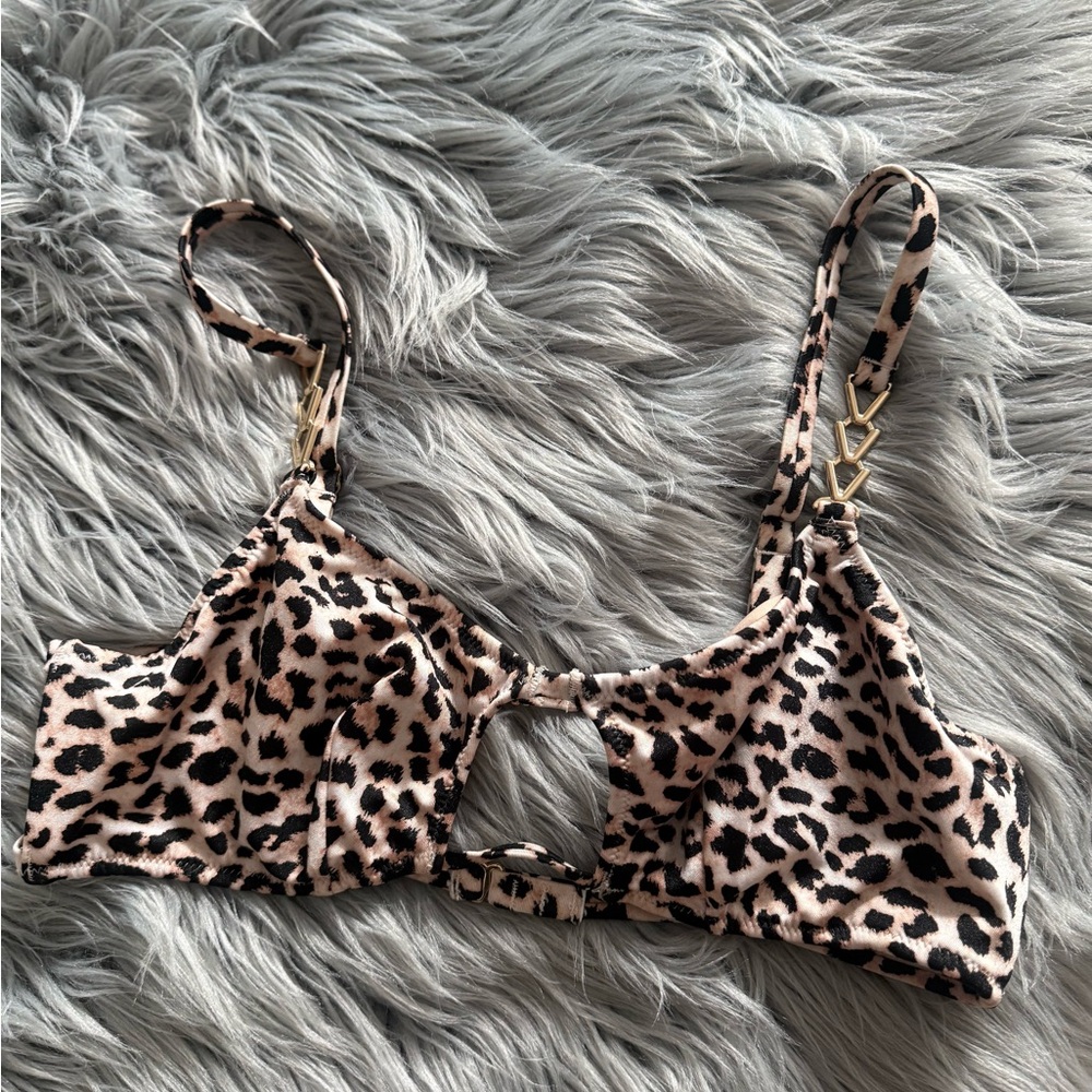 Victoria’s Secret Swim leopard bikini top